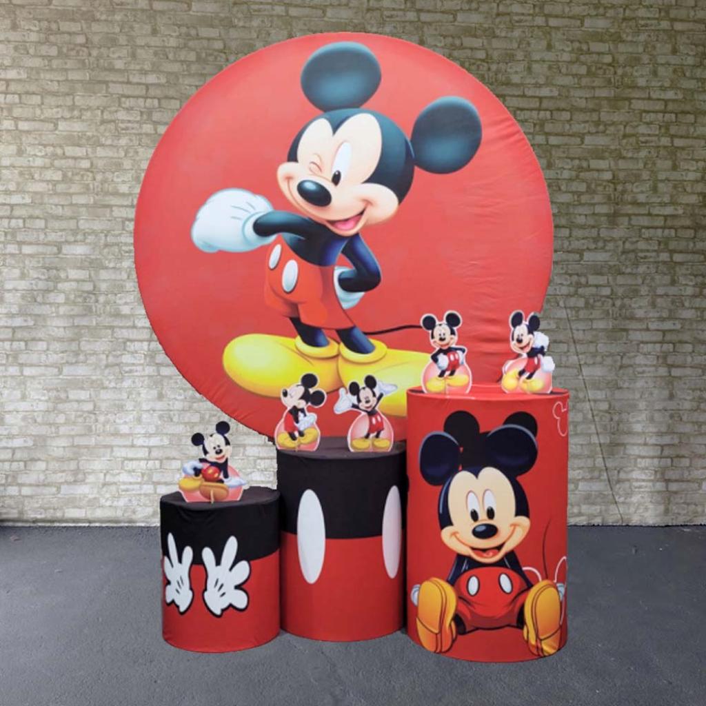 Alugue Tema Para Festa Decoração Mickey Tecido ( Modelo 1 ) - Tallentos Decorações 