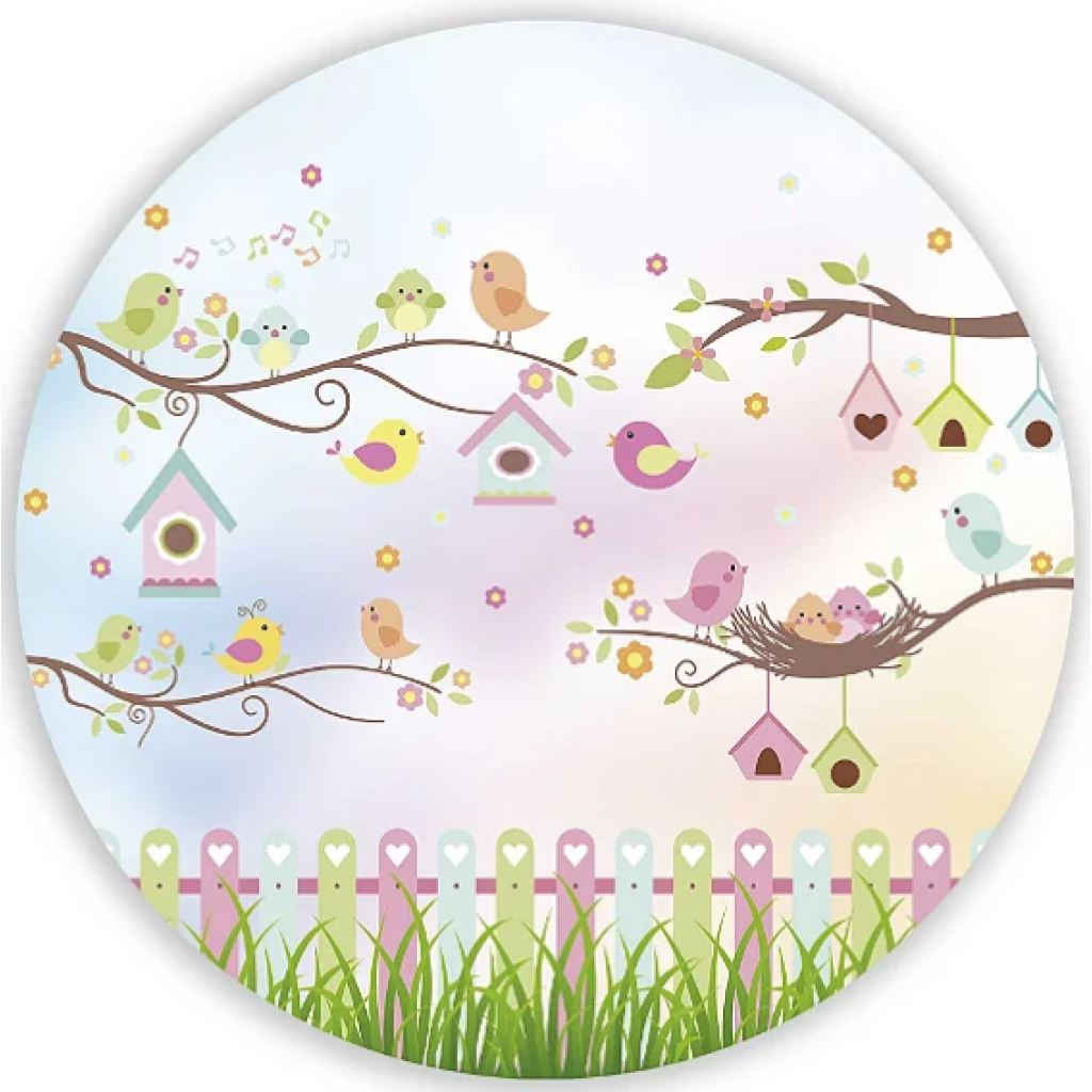 Mini Painel Pássaros Cute (50Cm) - Tallentos Decorações 