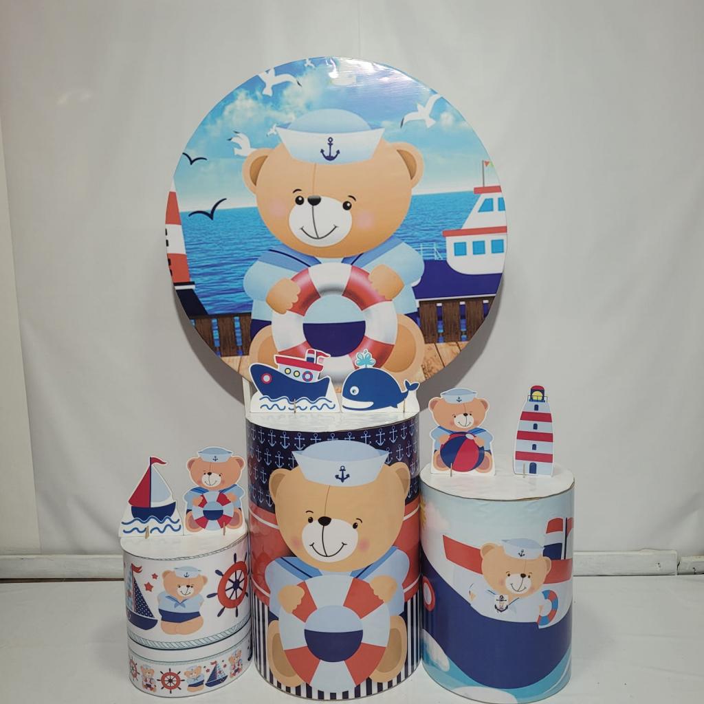 Decoração Ursinho Marinheiro ( Modelo 1 ) - Tallentos Decorações 