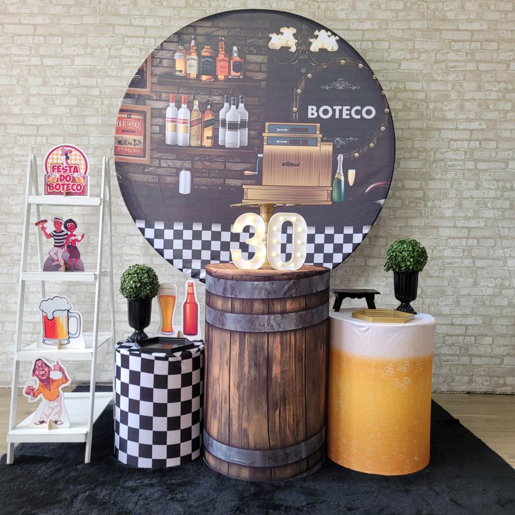 Alugue Tema Para Festa Decoração Boteco Tecido ( Modelo 2 ) - Tallentos Decorações 