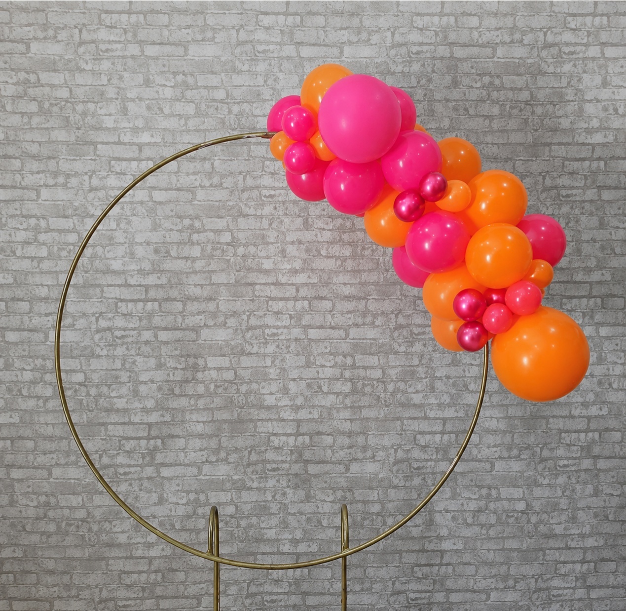Compre Balão Para Festa Decoração 1 Metro- Laranja E Rosa - Tardezinha ( Cores Lisas E Bubble ) - Tallentos Decorações 