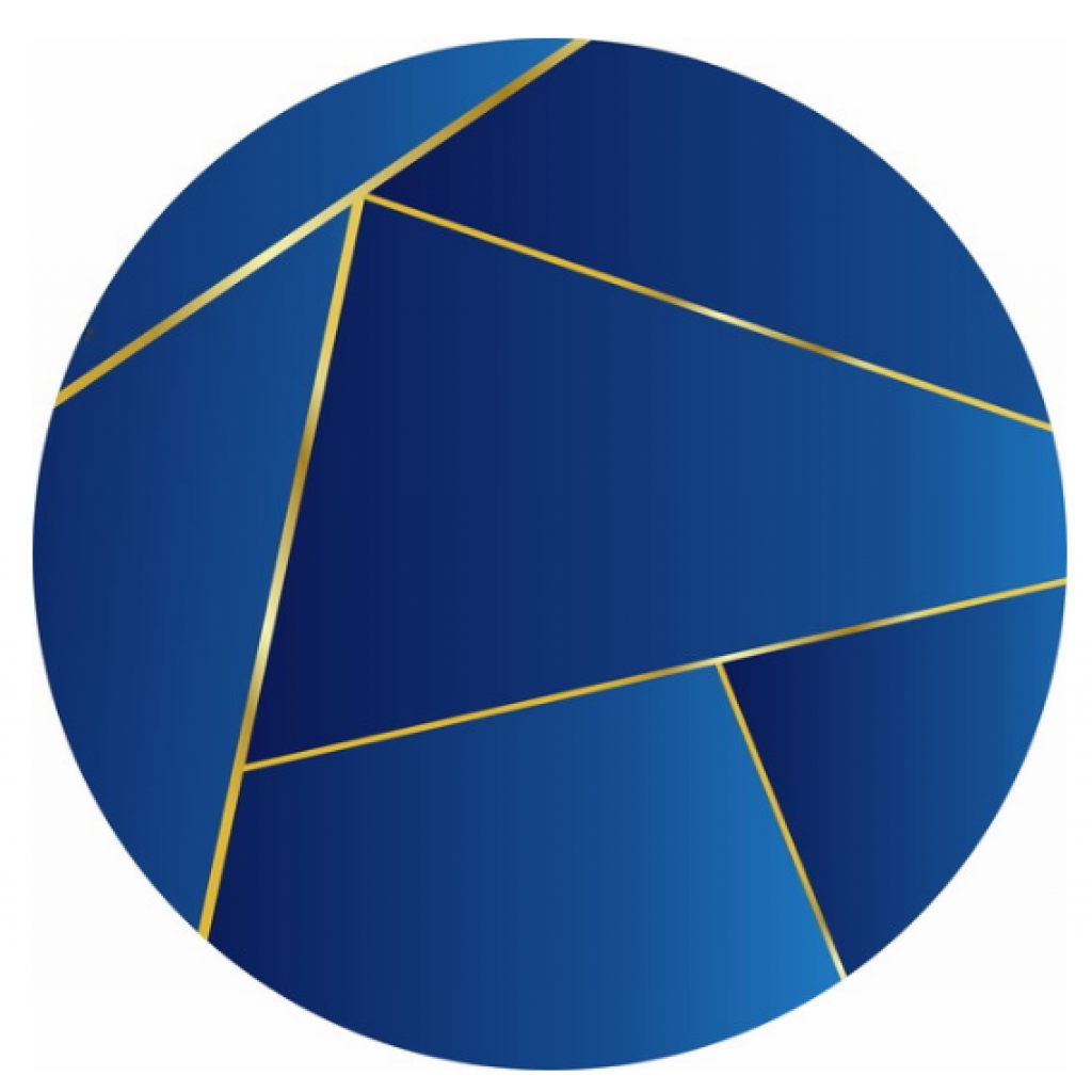 Banner  Tema  Geometrico Azul - Tallentos Decorações 