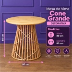 Alugue Mesa Cone Grande de Vime - imagem 1