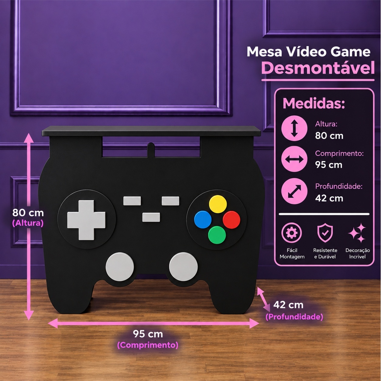 Alugue Mesa Controle de Video Game - Tallentos Decorações 
