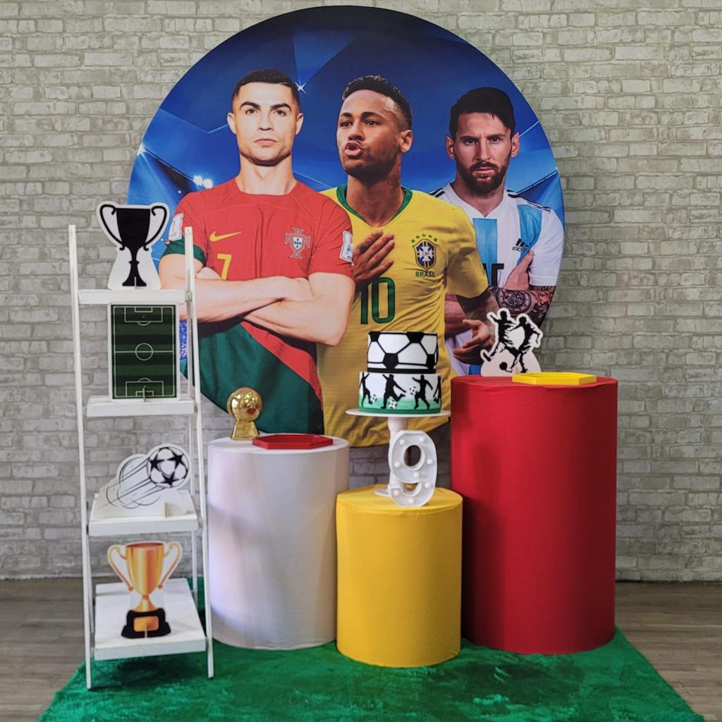 Alugue Tema Para Festa Decoração Futebol Tecido ( Modelo 6 ) - Tallentos Decorações 