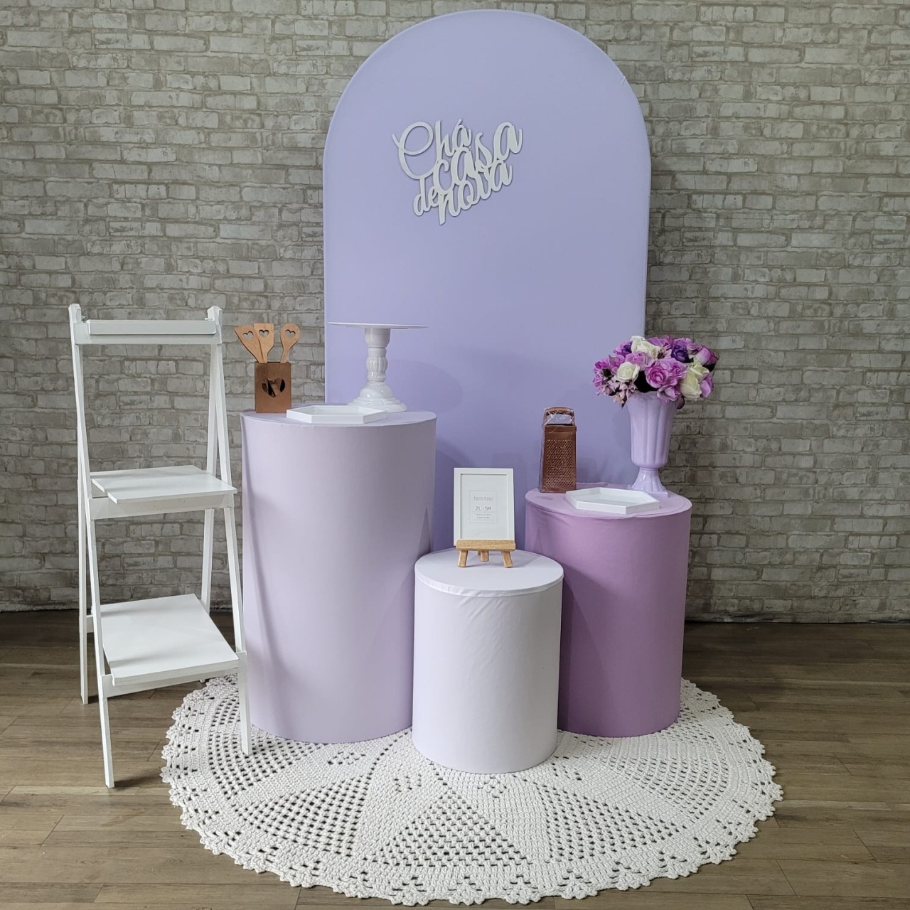 Alugue Tema Para Festa Decoração Chá de Casa Nova Tecido ( Modelo 4 ) - Tallentos Decorações 