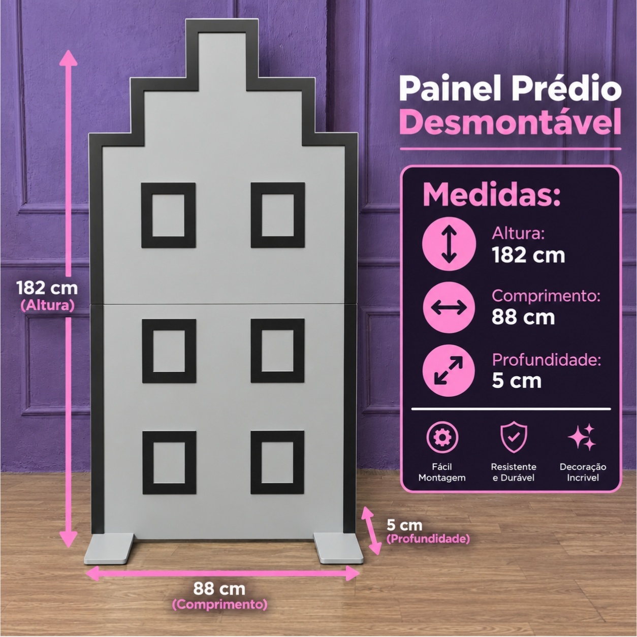 Alugue Painel Prédio - Tallentos Decorações 