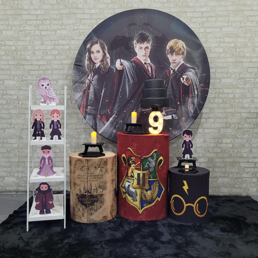 Alugue Tema Para Festa Decoração Harry Potter Tecido ( Modelo 2 ) - Tallentos Decorações 