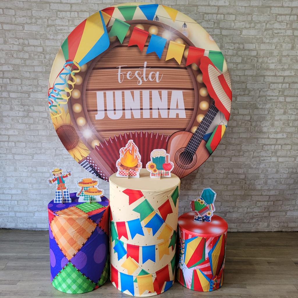 Alugue Tema Para Festa Decoração Junina Tecido ( Modelo 05 ) - Tallentos Decorações 