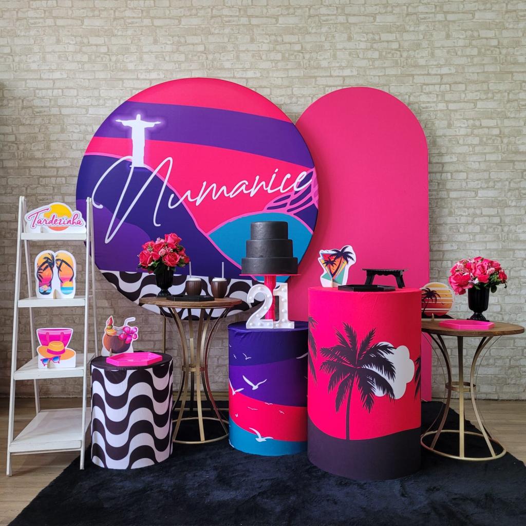 Alugue Tema Para Festa Decoração Tardezinha Numanice Tecido ( Modelo 3 ) - Tallentos Decorações 