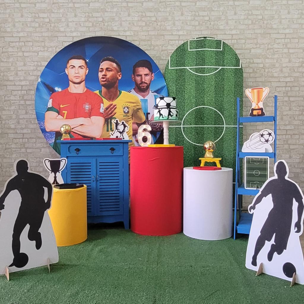 Alugue Tema Para Festa Decoração Futebol Tecido ( Modelo 7 ) - Tallentos Decorações 