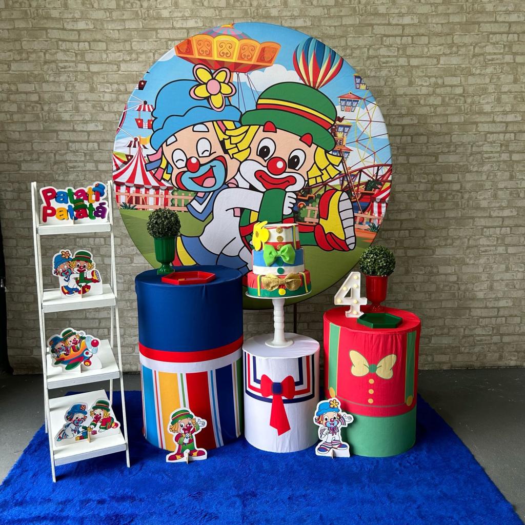 Alugue Tema Para Festa Decoração Patati E Patata Tecido ( Modelo 2 ) - Tallentos Decorações 