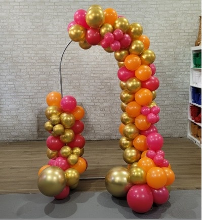 Compre Balão Para Festa Decoração 4 Metros Dourado, Laranja E Rosa ( Cores Metalizadas ) - Tallentos Decorações 