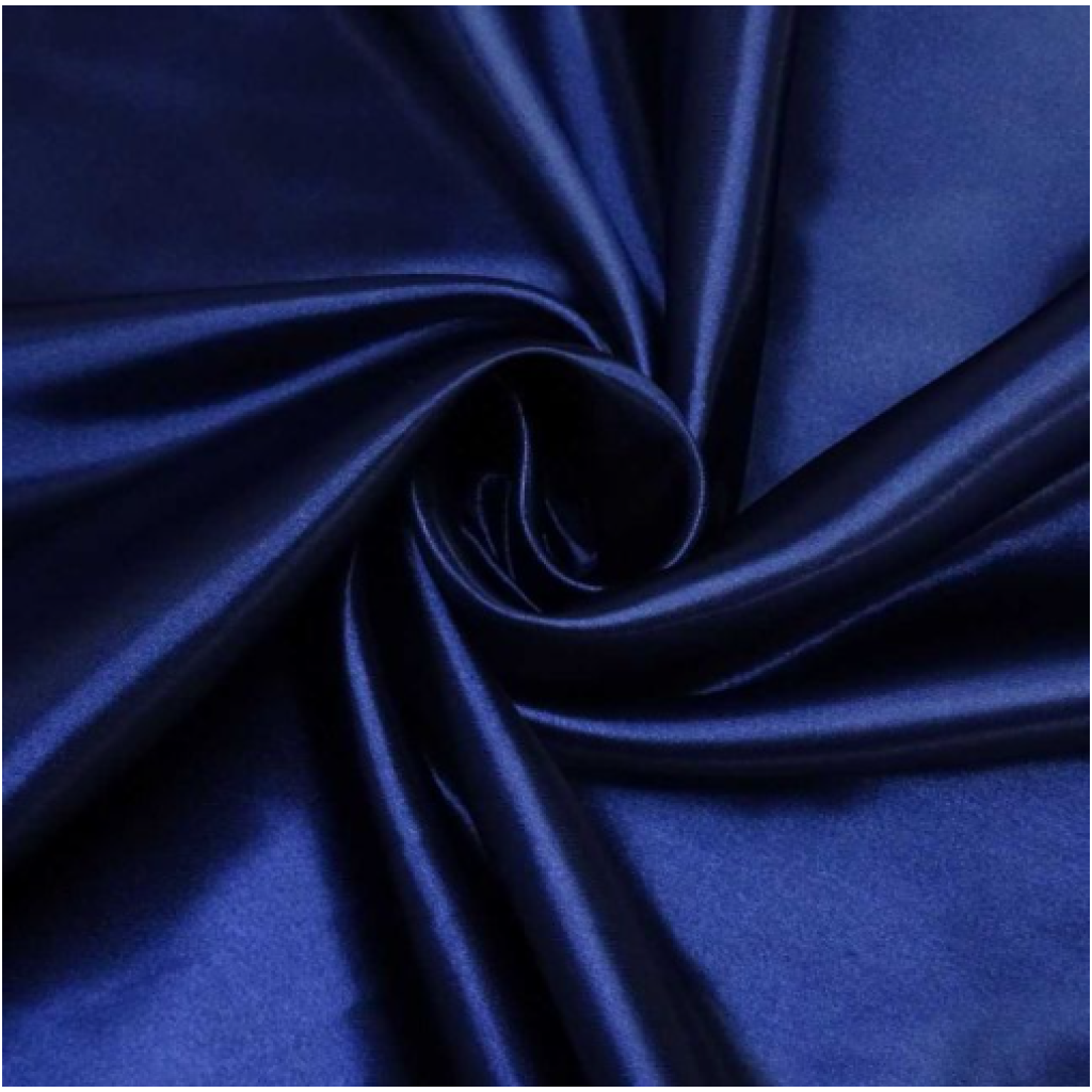 Tecido Cetim Charmousse Cor Azul - Tallentos Decorações 