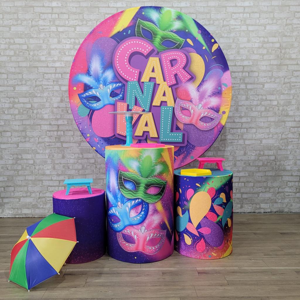 Alugue Tema Para Festa Decoração Carnaval Tecido ( Modelo 1 ) - Tallentos Decorações 