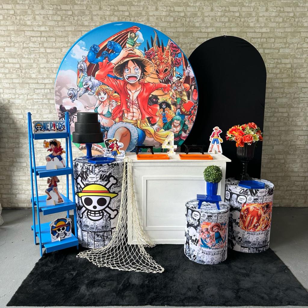 Alugue Tema Para Festa Decoração One Piece Tecido ( Modelo 3 ) - Tallentos Decorações 