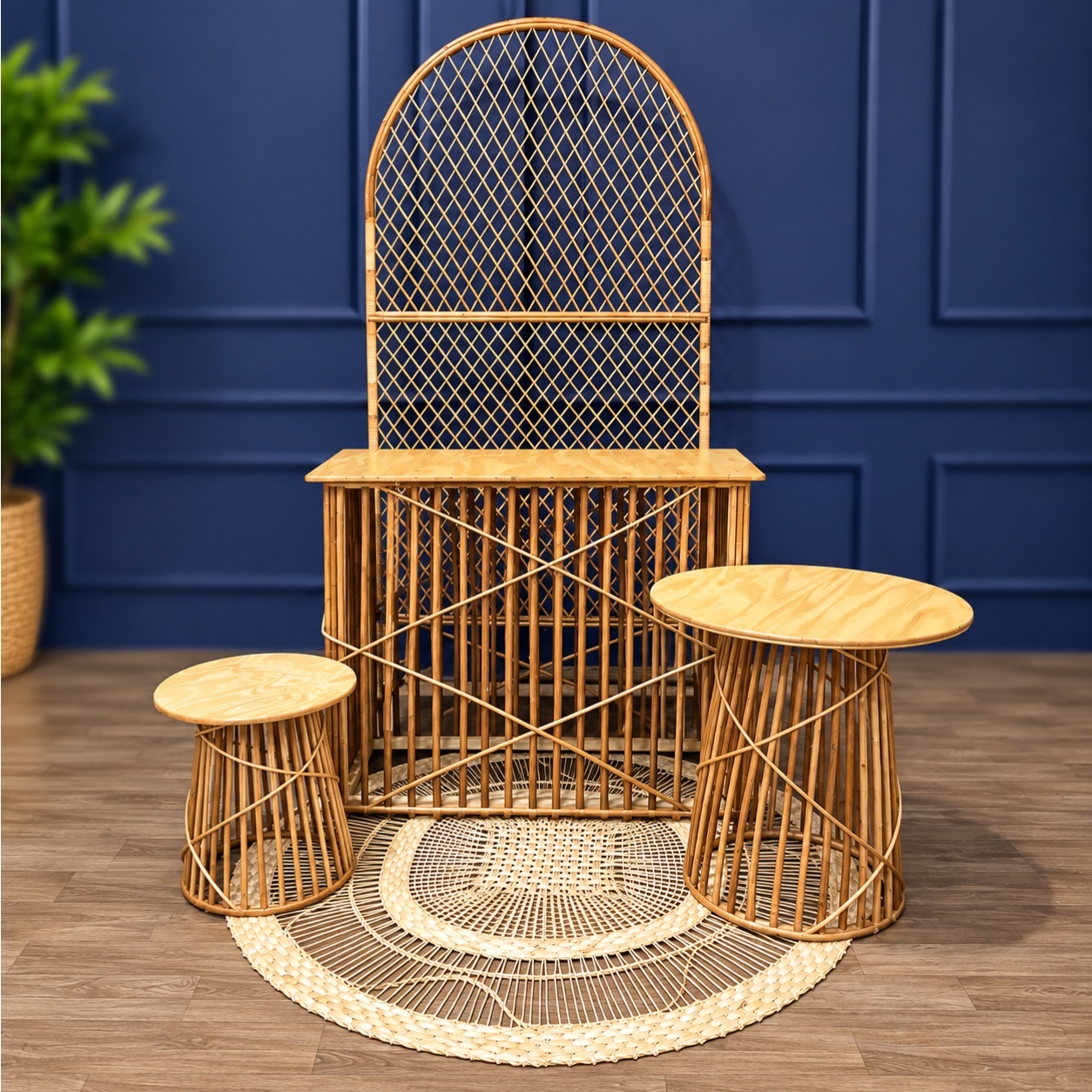 Kit Mobílias de Vime 6 - Tallentos Decorações 