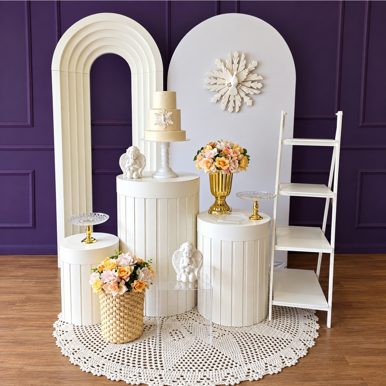 Alugue Tema Para Festa Decoração Batizado Tecido ( Modelo 5 ) - Tallentos Decorações 
