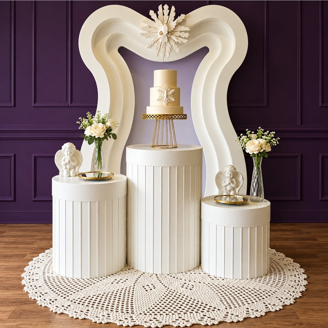 Alugue Tema Para Festa Decoração Batizado Tecido ( Modelo6 ) - Tallentos Decorações 