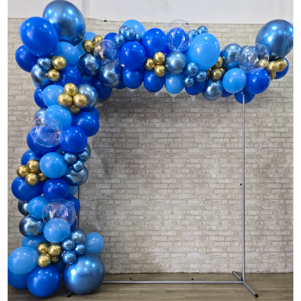 Compre Balão Para Festa Decoração 4 Metros Tons de Azul E Bubble ( Cores Metalizadas ) - Tallentos Decorações 