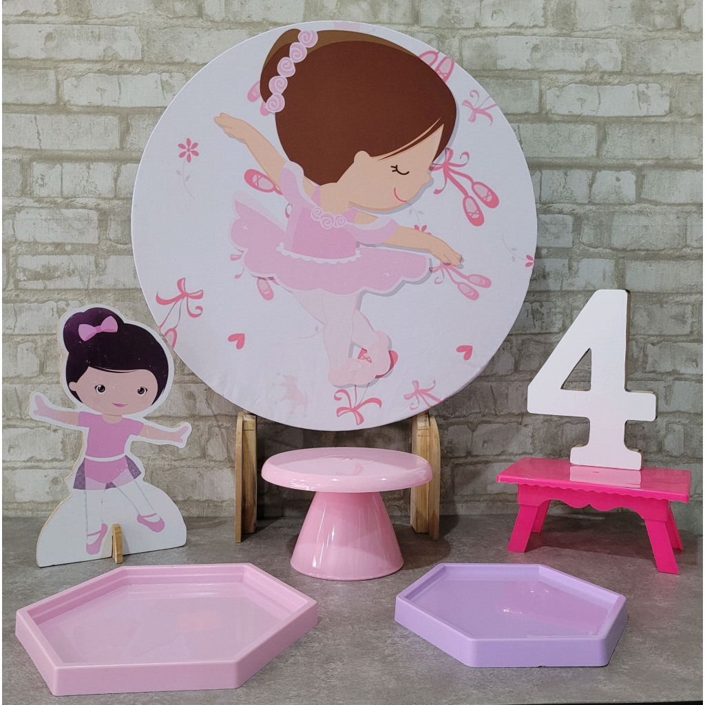 Alugue Tema Para Festa Na Mesa Decoração Bailarina - Tallentos Decorações 