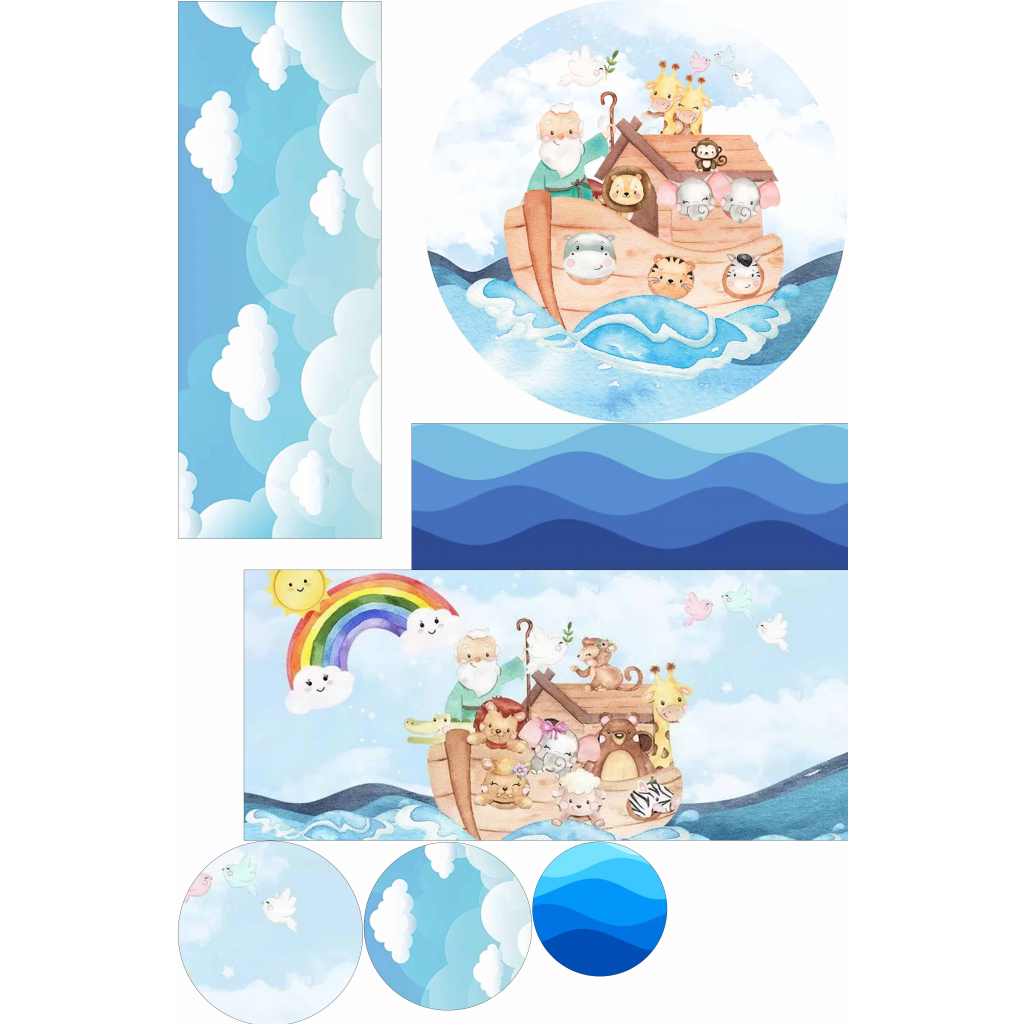 Banner Tema Arca de Noé - Tallentos Decorações 