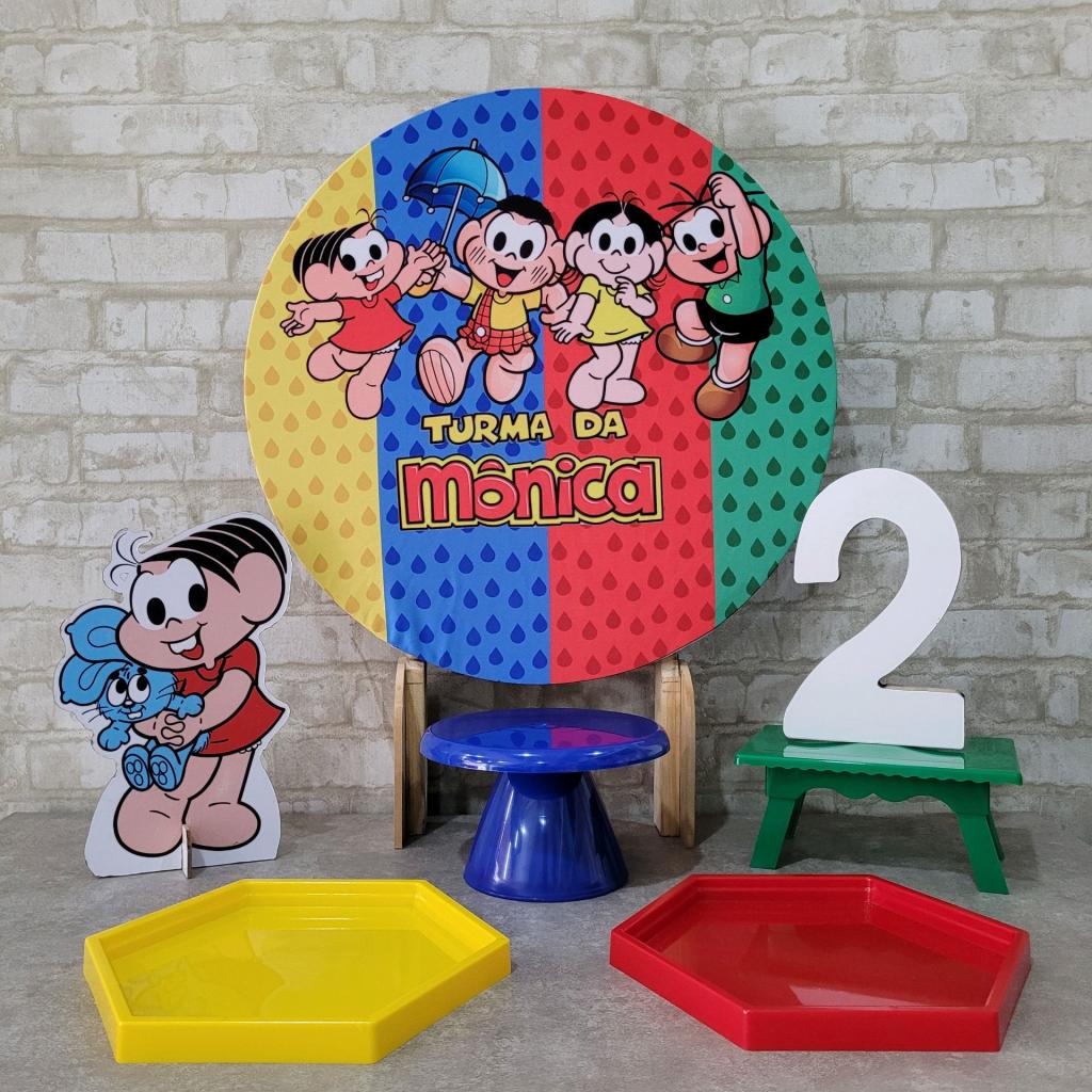 Alugue Tema Para Festa Na Mesa Decoração Turma da Mônica - Tallentos Decorações 