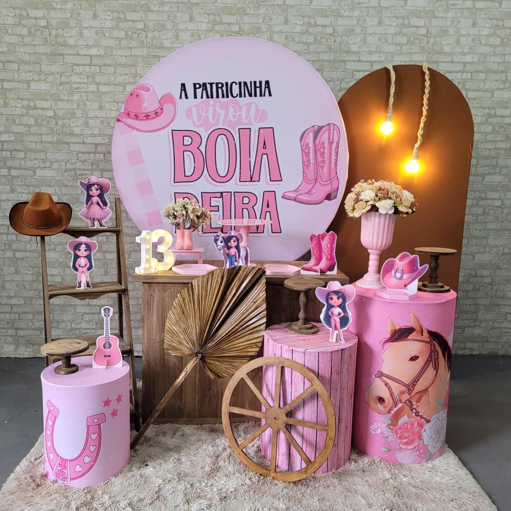 Alugue Tema Para Festa Decoração Boiadeira Tecido ( Modelo 3 ) - Tallentos Decorações 