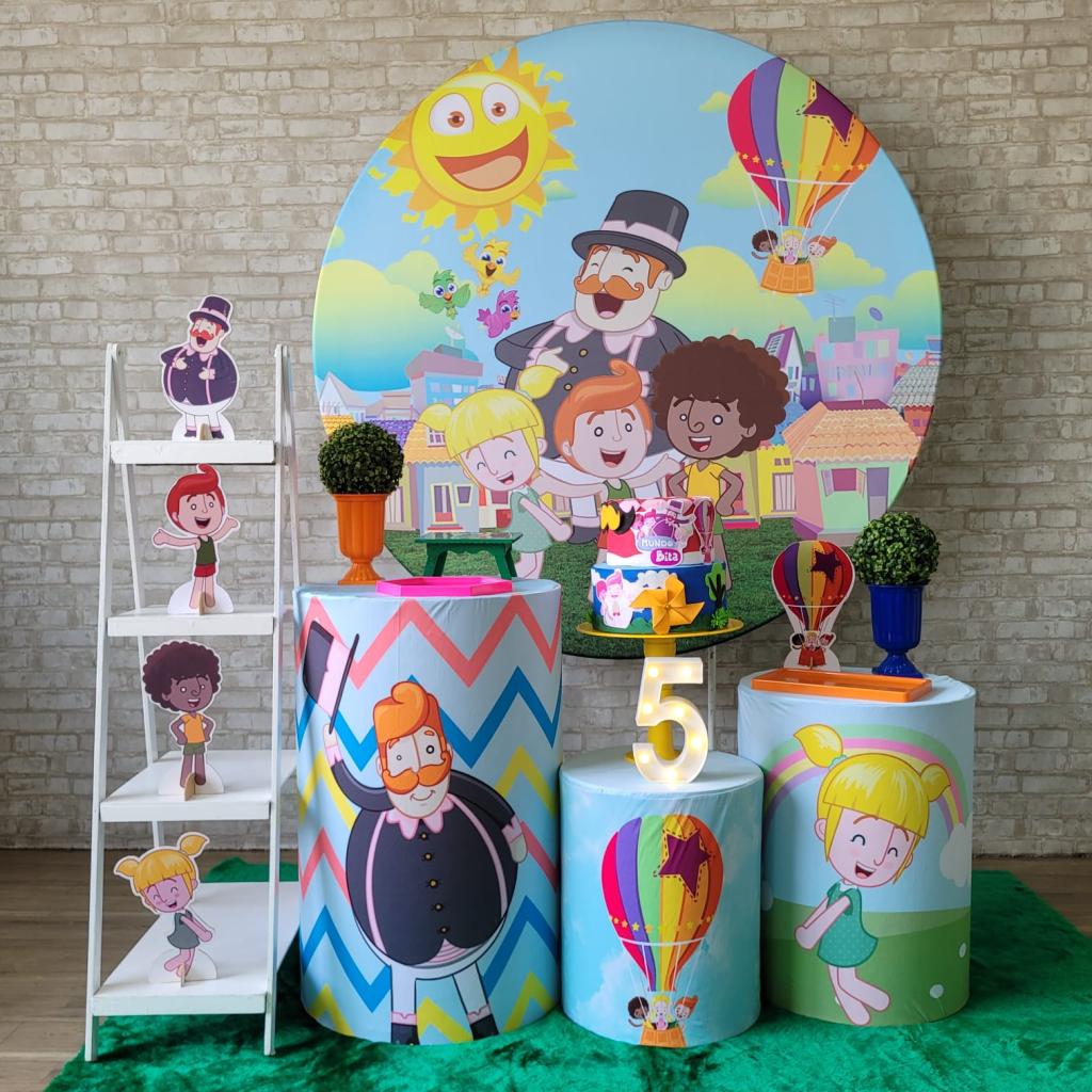 Alugue Tema Para Festa Decoração Mundo Bita Tecido ( Modelo 3 ) - Tallentos Decorações 