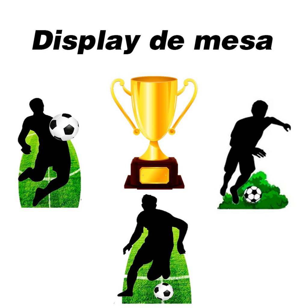 Display de Mesa  Futebol - 4 Peças - Tallentos Decorações 
