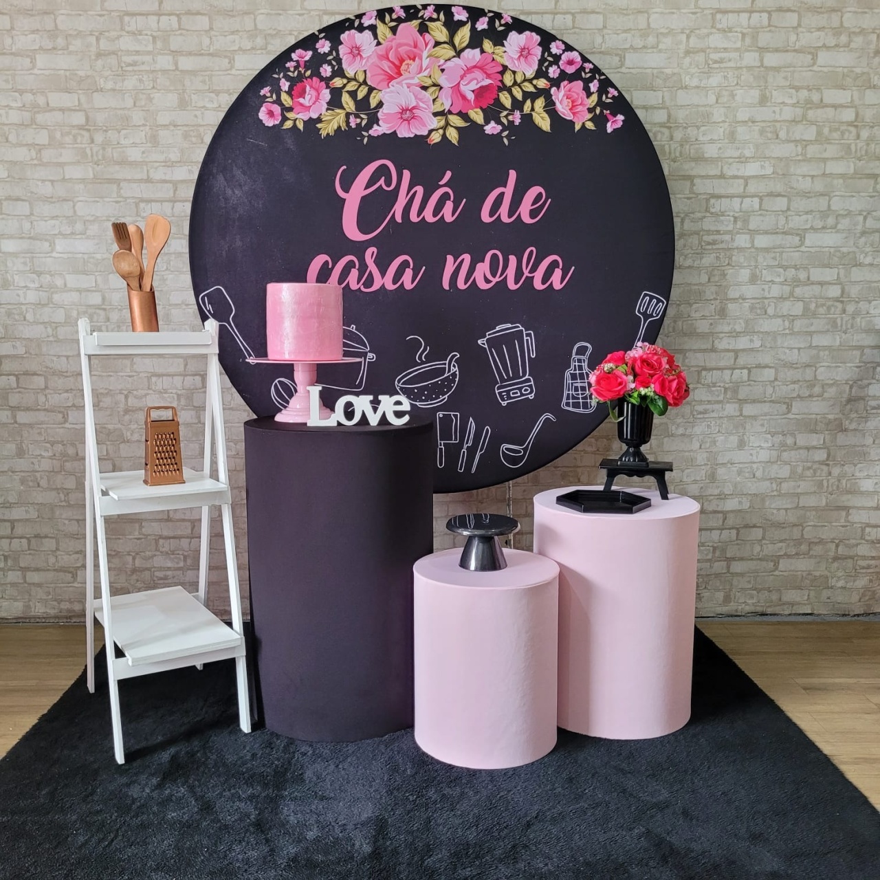 Alugue Tema Para Festa Decoração Chá de Casa Nova Tecido ( Modelo 06 ) - Tallentos Decorações 