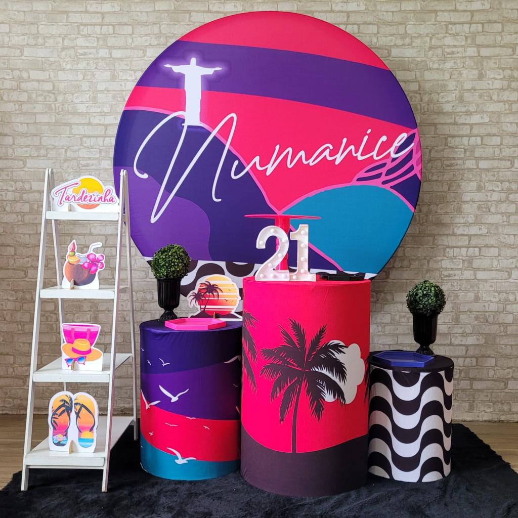Alugue Tema Para Festa Decoração Tardezinha Numanice Tecido ( Modelo 2 ) - Tallentos Decorações 