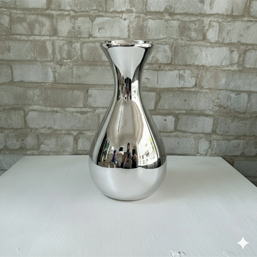 Alugue Mini Vaso de Porcelana Prata - Dourado - Tallentos Decorações 