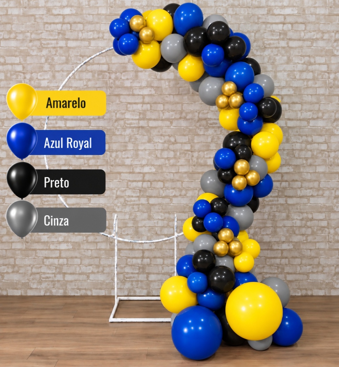 Arco de Balão Pronto Com 3 Metros Minions - Tallentos Decorações 