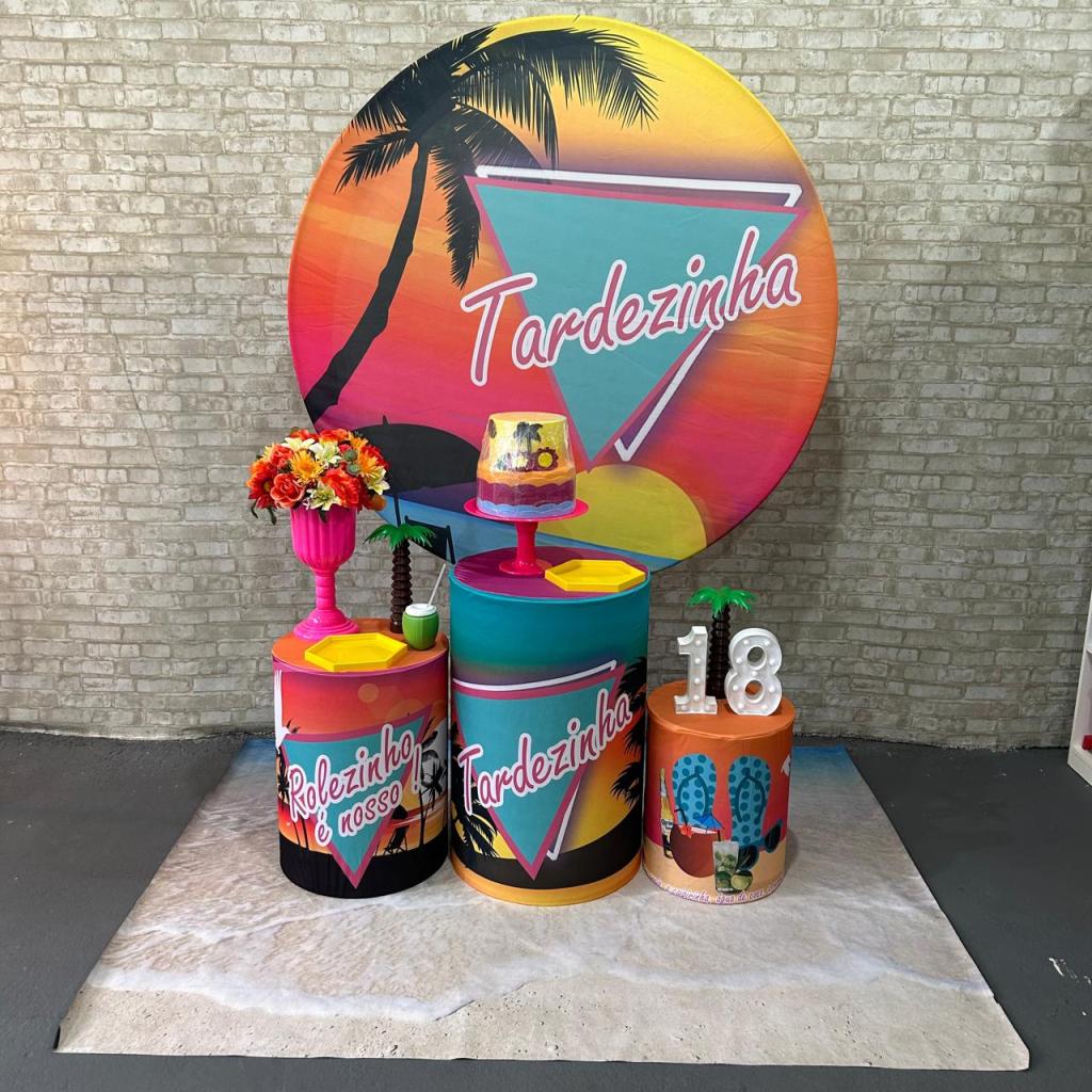 Alugue Tema Para Festa Decoração Tardezinha Tecido ( Modelo 5 ) - Tallentos Decorações 