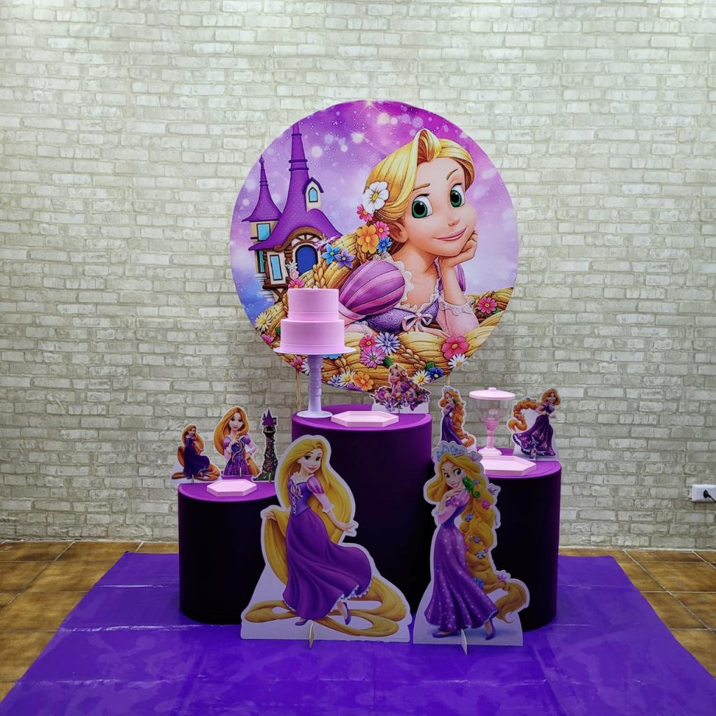 Alugue Tema Para Festa Decoração Rapunzel Banner ( Modelo 2 ) - Tallentos Decorações 