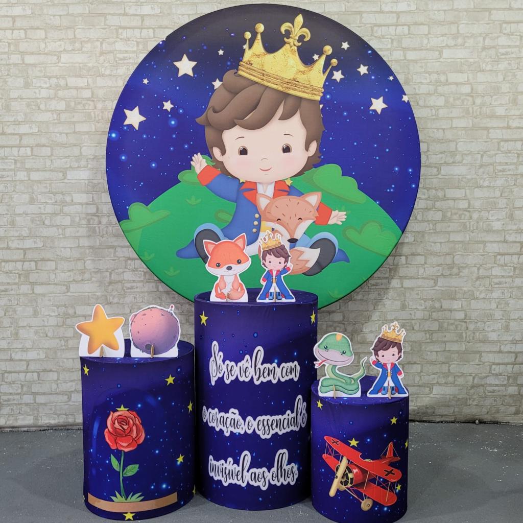 Alugue Tema Para Festa Decoração Pequeno Príncipe Tecido ( Modelo 4 ) - Tallentos Decorações 