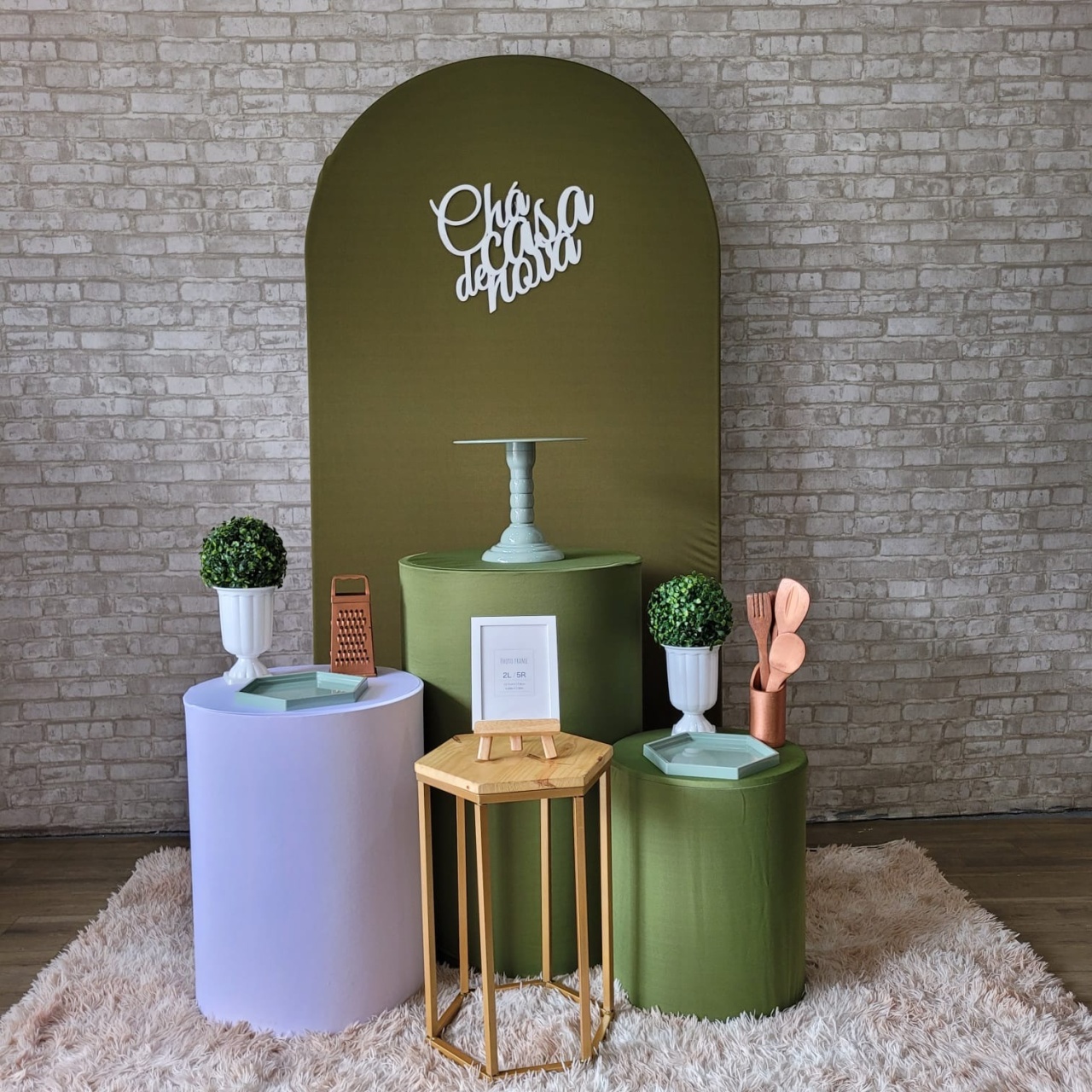 Alugue Tema Para Festa Decoração Chá de Casa Nova Tecido ( Modelo 08 ) - Tallentos Decorações 