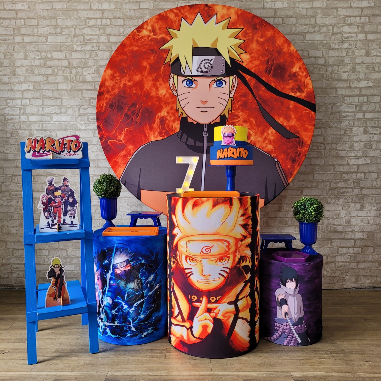 Alugue Tema Para Festa Decoração Naruto Tecido ( Modelo 2 ) - Tallentos Decorações 