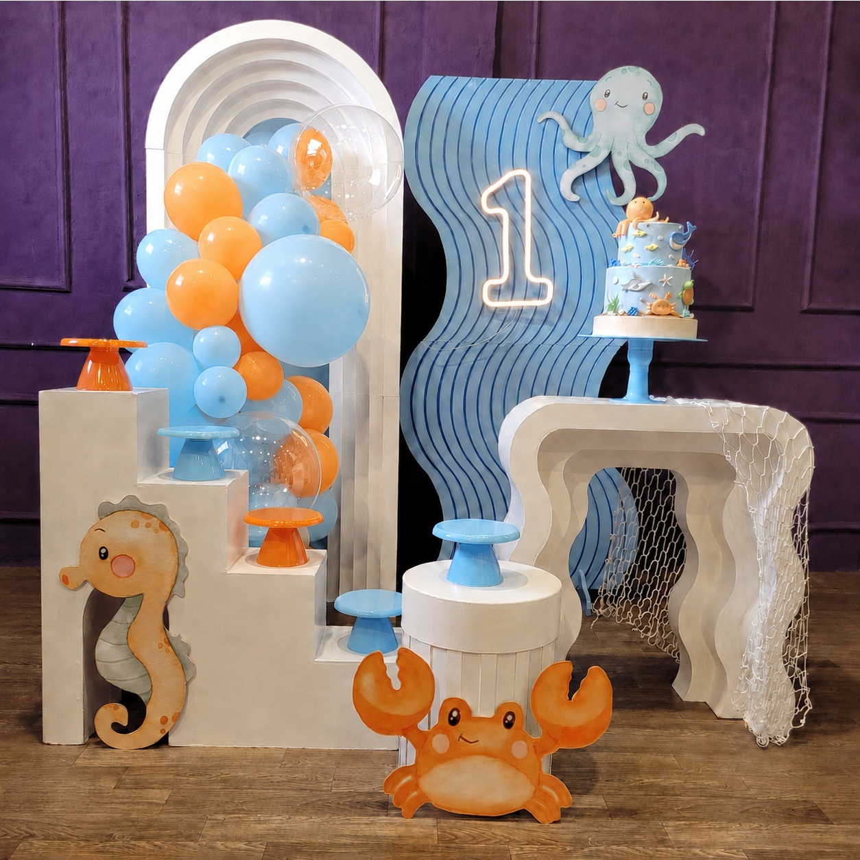 Alugue Tema Para Festa Decoração Fundo Do Mar ( Modelo 5 ) - Tallentos Decorações 