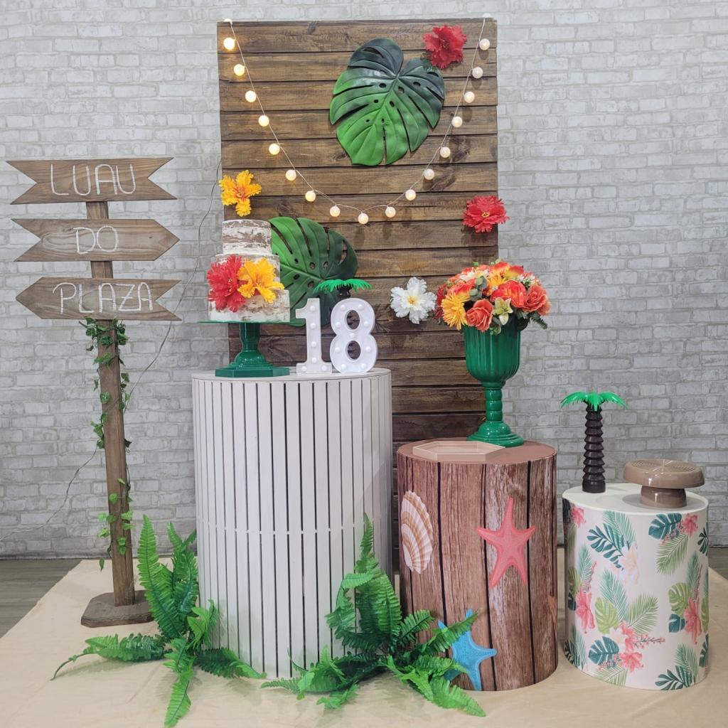 Alugue Tema Para Festa Decoração Luau Tecido - Tallentos Decorações 