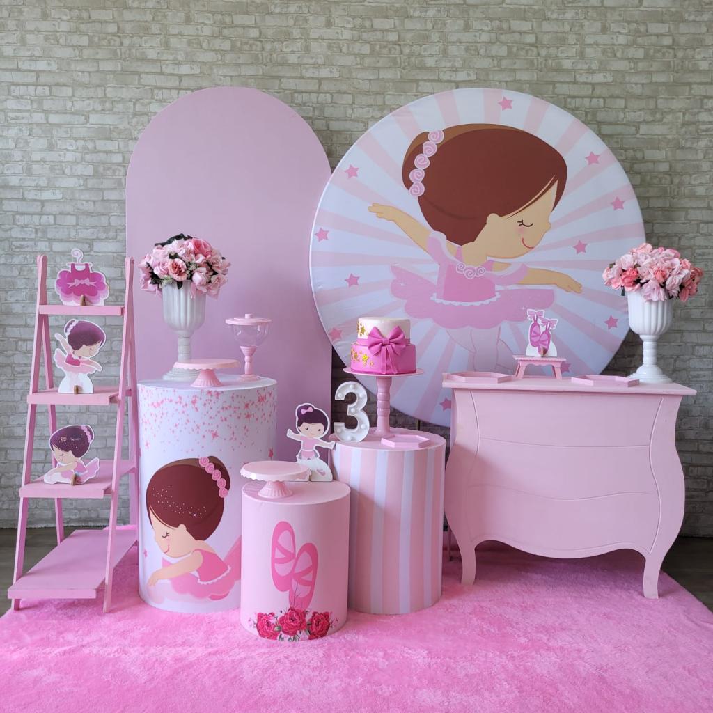 Alugue Tema Para Festa Decoração Bailarina Tecido ( Modelo 4 ) - Tallentos Decorações 