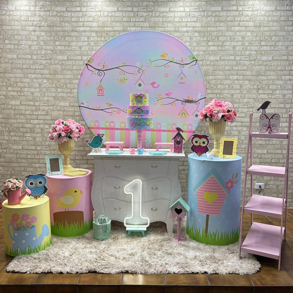 Alugue Tema Para Festa Decoração Jardim Encantado Tecido ( Modelo 4 ) - Tallentos Decorações 