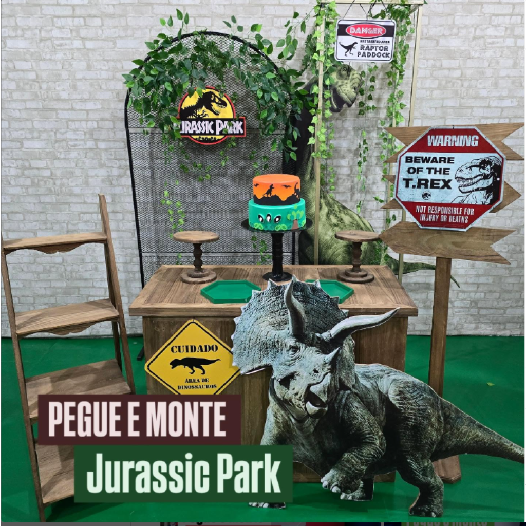 Alugue Tema Para Festa Decoração Dinossauro Tecido ( Modelo 4 ) - Tallentos Decorações 