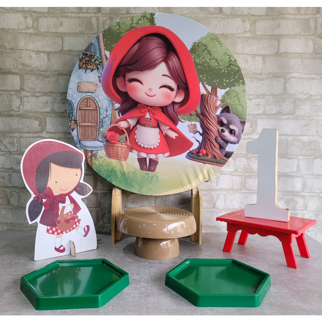 Alugue Tema Para Festa Na Mesa Decoração Chapelzinho Vermelho - Tallentos Decorações 