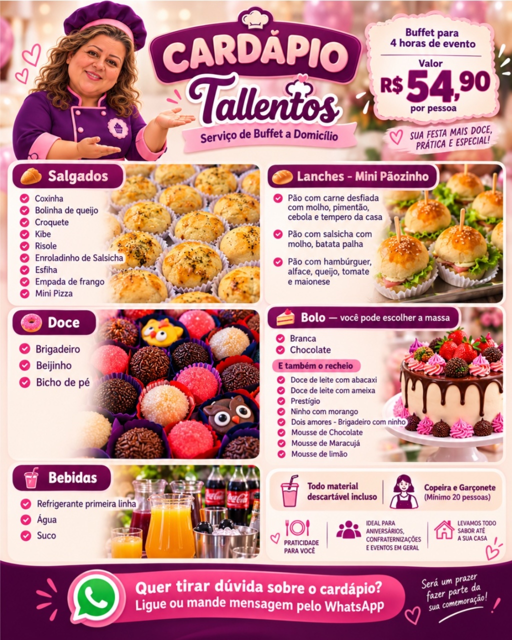 Tallentos Serviço de Buffet A Domicílio - Tallentos Decorações 