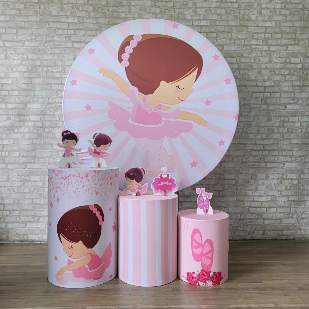 Alugue Tema Para Festa Decoração Bailarina Tecido ( Modelo 2 ) - Tallentos Decorações 