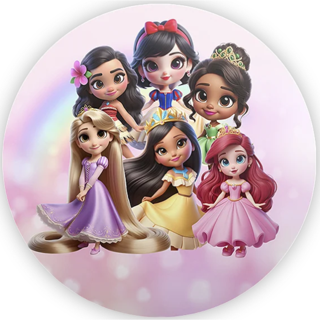 Mini Painel Princesas (50Cm) - Tallentos Decorações 