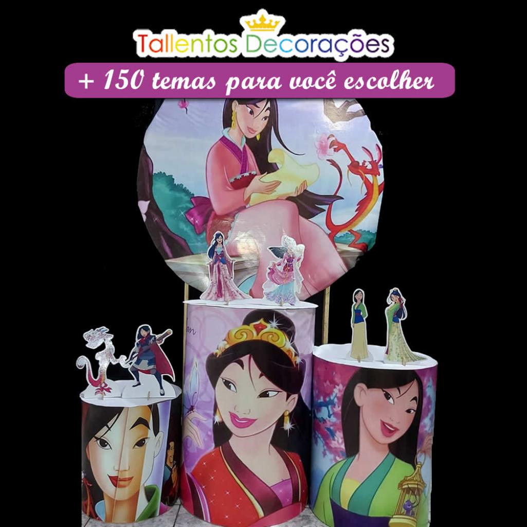 Alugue Tema Para Festa Decoração Mulan Banner ( Modelo 1 ) - Tallentos Decorações 
