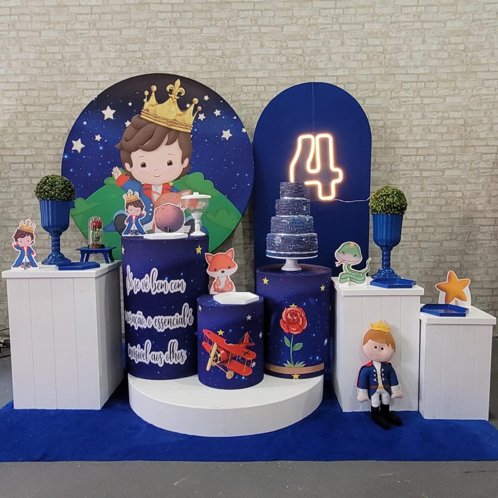 Alugue Tema Para Festa Decoração Pequeno Príncipe Tecido ( Modelo 6 ) - Tallentos Decorações 